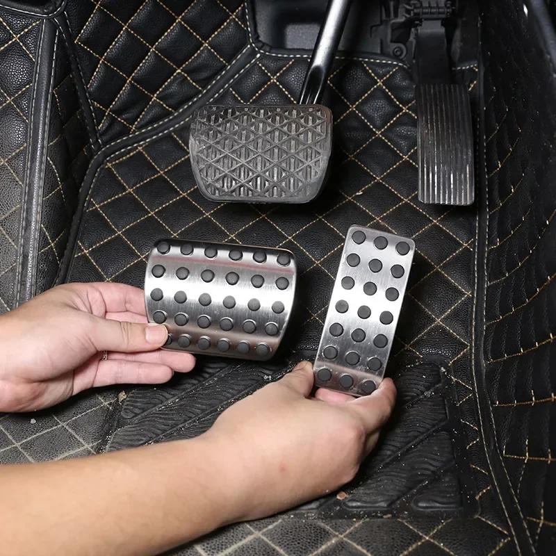 For Mercedes Benz A B Class GLB W177 W247 X247 2019-2026 Stainless Steel Silver Car Gas Fuel Brake Pedal Trim Car Accessories