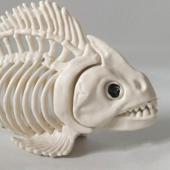 Halloween Animal Skeletons Dog Bat Frog Scorpion Spider Snake Rat Bone Skeletons for Halloween Party Haunted House Graveyard Scene Decoration