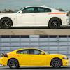 2PPC Car Side Stickers For Dodge Charger SXT GT R/T SCAT PACK WIDEBODY Tuning Auto Accessories Sport Stripes Vinyl Decals XX1