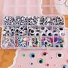 Colorful Adhesive Movable Eyes with Eyelashes for DIY Crafts