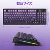 ATTACK SHARK x FREE WOLF M96 Gaming Membrane Wireless Dual Mode Wireless PBT Patchwork RGB Volume Knob and Electronic Compatible with Office Purple