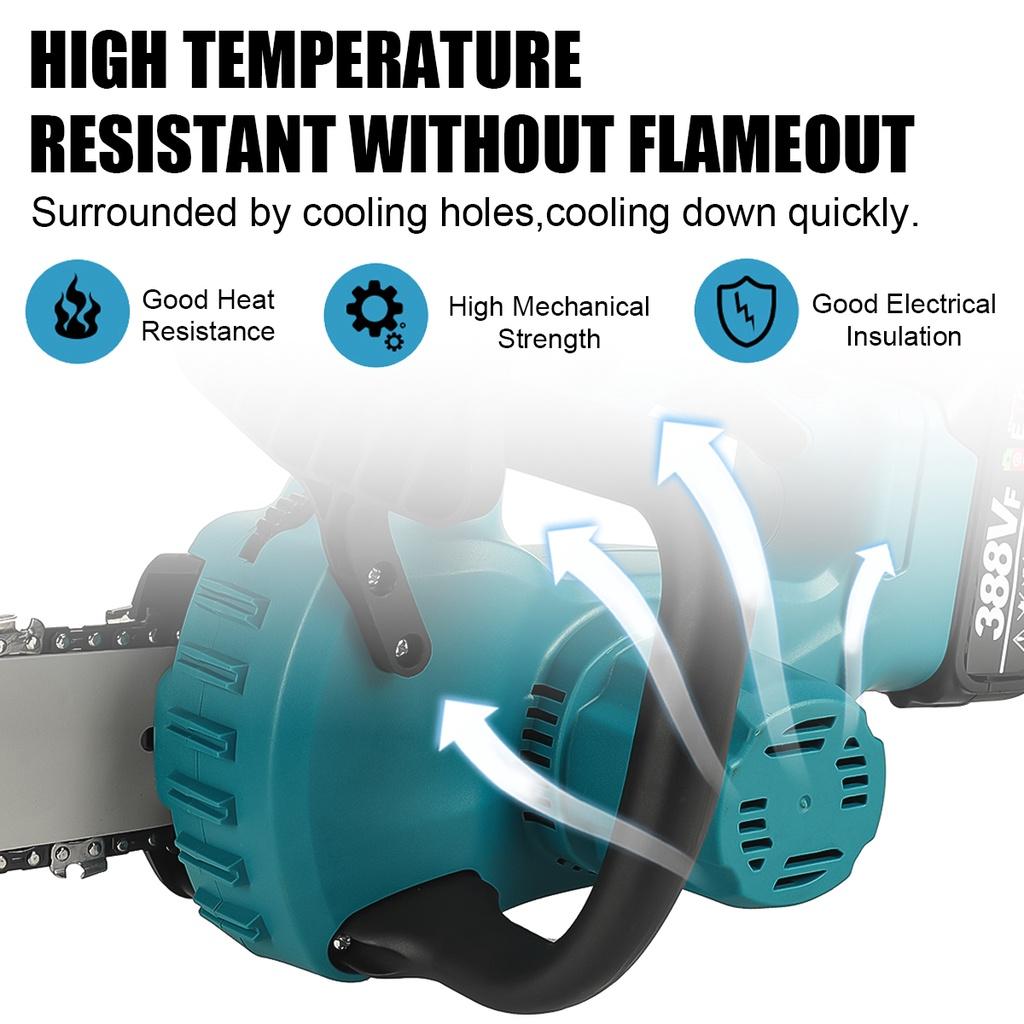 1000W 12 Inch Cordless Electric Chain Saw Garden Woodworking Power Tool Brushless Motor Wood Cutter For Makita 18V Battery