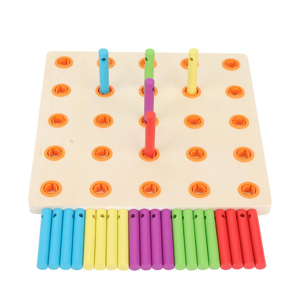 Деревянный геоборд, координация рук и глаз, сенсорная тренировка, безопасный деревянный математический блок для детей O
