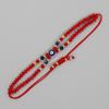 2025 Year of the Snake Lucky Red String Handmade Beaded Bracelet Set with Evil Eye for Couples