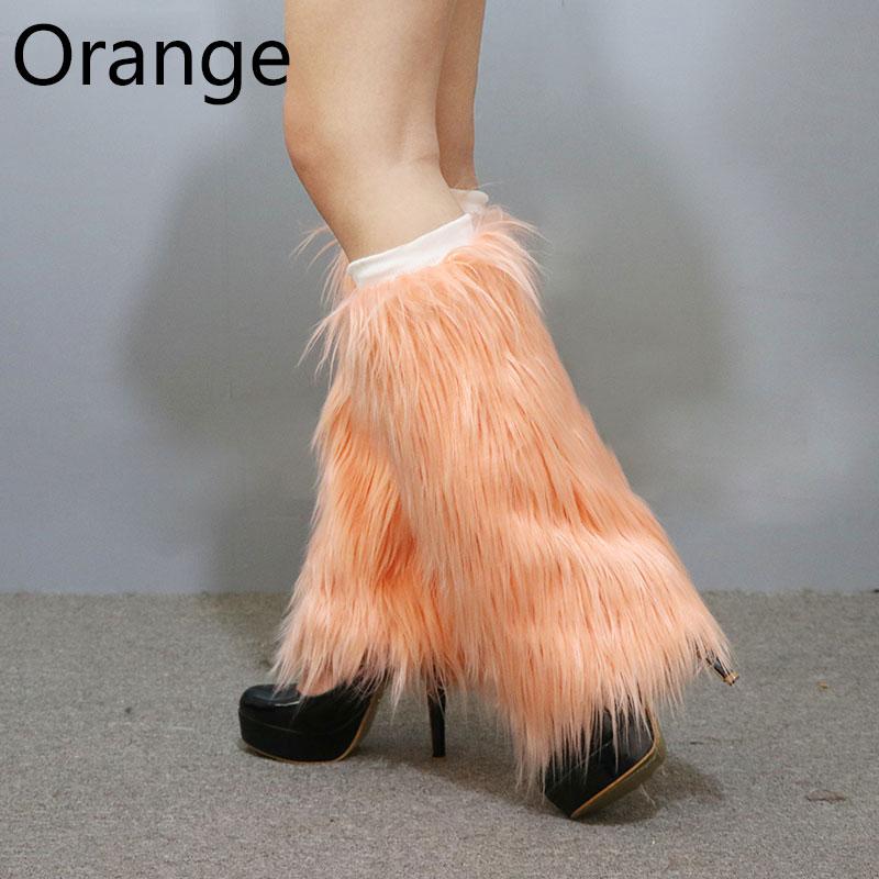Женские гетры в стиле Лолиты Rave Fluffies из искусственного меха, согревающие гетры с рукавами для ног, зимние бахилы в стиле Харадзюку