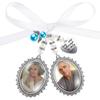 Wedding Bouquet Charm Lace Oval Bridal Bouquet Angel Charm Memorial Photo Charm You Are Always In My Heart Charm MIT
