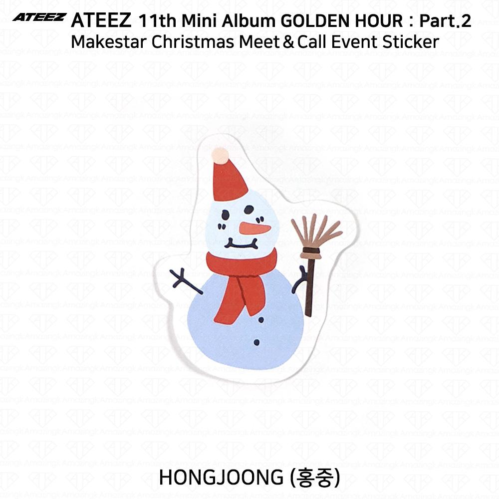 ATEEZ Golden Hour Часть 2 Makestar Christmas Meet&Call Event Фотокарточка Наклейка