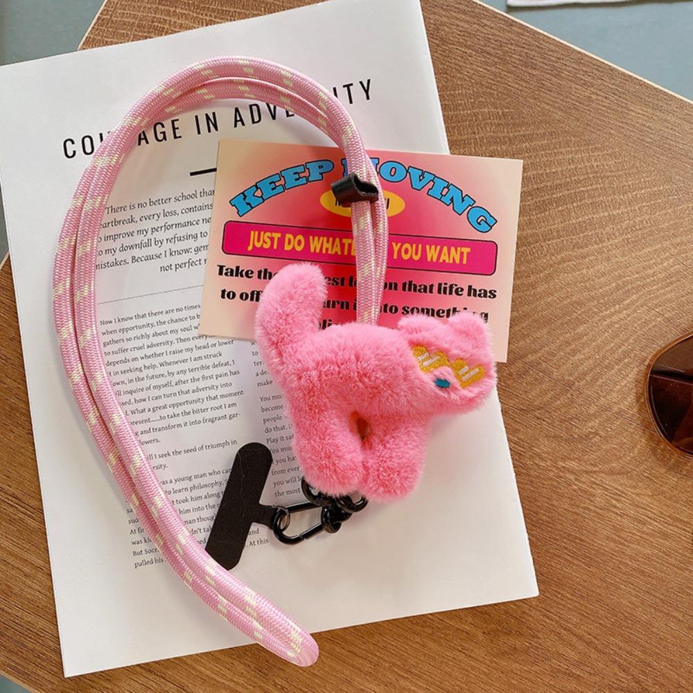 Ремешок для телефона с изображением животных из мультфильмов, цветной ремешок двойного назначения, универсальный шнур для подвешивания через плечо