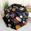 1pc Sports Roundel Automatic Open/close Umbrella, 8-Rib sturdy structure, Portable Travel Umbrella, Parties, Everyday Use, 18