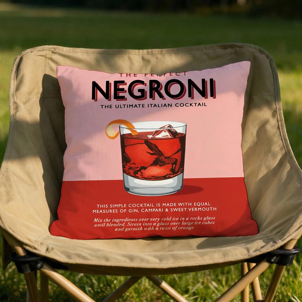 Negroni Cocktail Cushion Cover Soft Reversible Durable Pillow Cover MultiScene Use for Home Car Daily Comfort