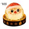 Christmas Desk Toy 1/5Pcs Dumpling Stress Relief Toy, LED Glowing Squeeze with Snowman Steamer, Santa Reindeer Gingerbread Man Lollipop Steamed
