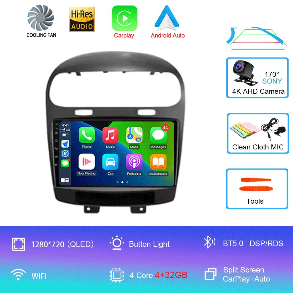 Для Dodge Journey Fiat Leap Freemont 2011 - 2020 Автомагнитола Мультимедийный плеер Навигация GPS DSP 4G Wi-Fi Carplay Auto Android 14