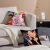 Magical Musical French Anime LLoliRock Cushion Cover Throw Pillow Cover Hidden Button Durable Polyester Chair Cushion