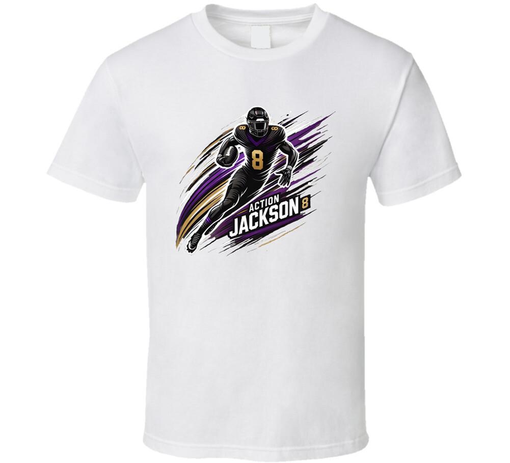 Футболка Action Jackson Ravens Quarterback Футбольная Футболка Lamar MVP