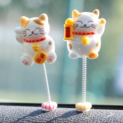 Автомобильная центральная консоль Lucky Cat Animal смоляные украшения многосценарные милые кошки стилизованные украшения аксессуары для декора автомобиля