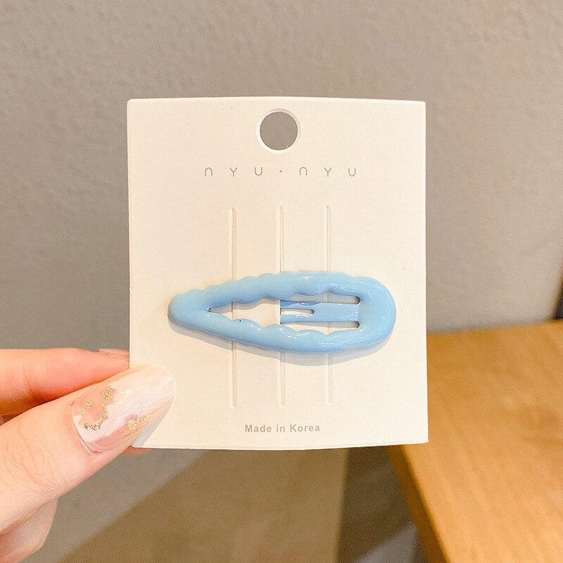 2 шт. корейская волна ярких цветов заколка для волос Kawaii простые базовые заколки для волос для детей головной убор головной убор для девочек детские аксессуары для волос