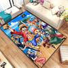One Piece Luffy & Crew Pattern Printed Rug, Anime Style Home Decor, Anti-slip & Stain-resistant Carpet for Bedroom & Living Room