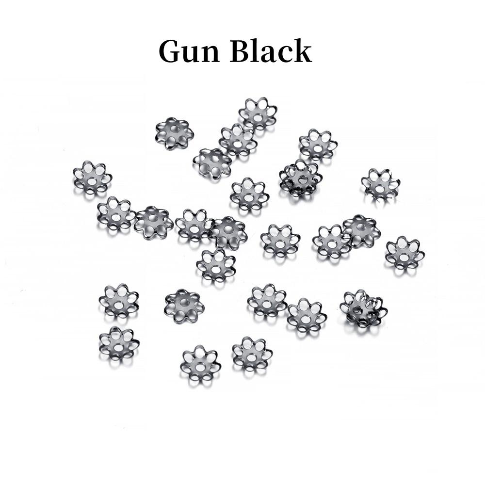 600 шт./лот, 6 мм, полый цветок, металлическая филигрань, свободные проставки из бисера, колпачки с конусом, филигрань для поиска ювелирных изделий своими руками, принадлежности для изготовления ювелирных изделий
