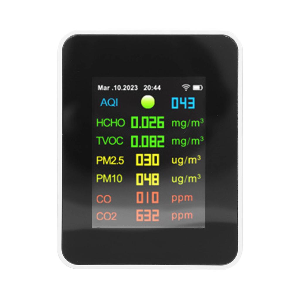 9 In 1 Air Quality Monitor WiFi Air Detector Color LCD Digital Display Multifunctional Indoor Test Meter