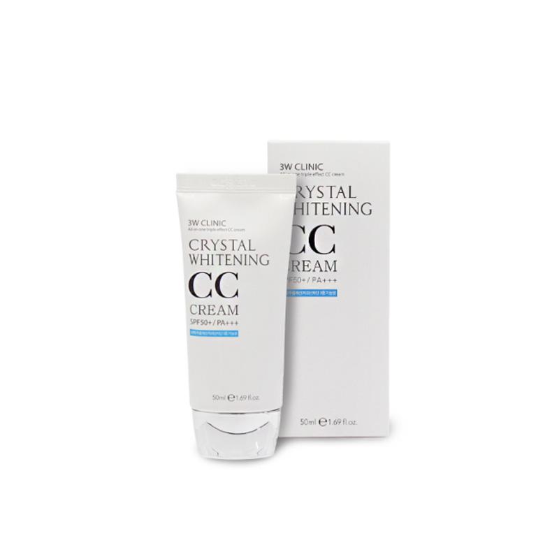 3w Clinic Crystal Whitening Natural Tone-Up CC Cream SPF50+ PA+++ 50мл (3 варианта)