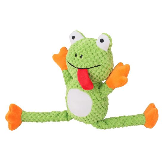 Игрушка для собак с пищащим звуком, интерактивная плюшевая игрушка для собак в виде лягушки, мягкая игрушка для жевания, игрушка для чистки зубов щенка, игрушка-перетягиватель для маленьких, средних и больших собак