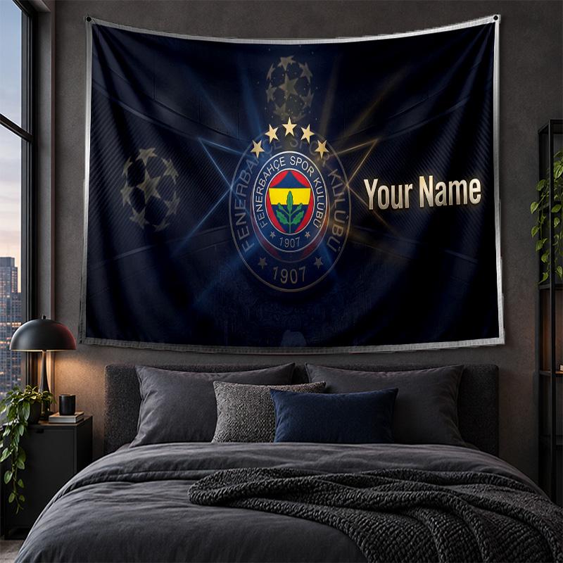 Personalized Tapestry Wall Hanging Fenerbahçe FC Pattern Art Background Cloth