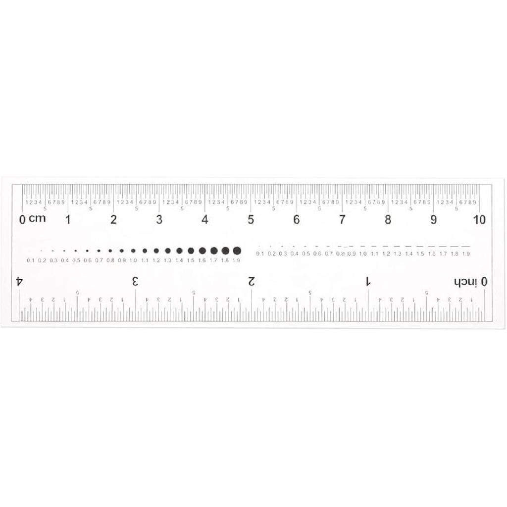 HARFINGTON Film Flexible Ruler 4 Inch 0.5mm Scale PET Plastic Folding Straight Ruler Calibration Soft Ruler Measuring Tool for Factory, Transparent
