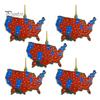 1/2/3/5 шт. Украшение на тему выборов президента США 2024 года, результаты выборов в штате США, рождественское украшение на елку, памятный подарок для сторонника