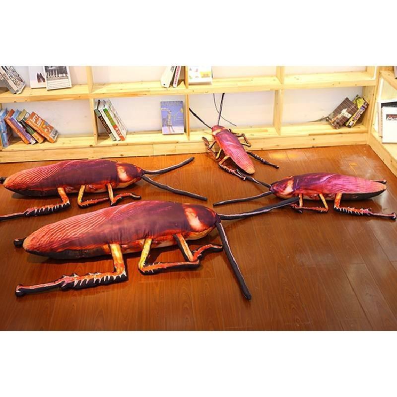 Реалистичная плюшевая подушка-таракан, уникальный подарок-прикол, коротковорсовая мягкая игрушка