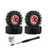 RC Car Wheel and Tire Assembly RoughTerrain with Rubber 1/30 Scale for SCX30