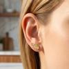 Титановые серьги-гвоздики с крылом, плоская задняя часть, 16G, Лабрет, Пирсинг губы, уха, хряща уха, козелка, хряща козелка, завитка, Пирсинг, Украшения