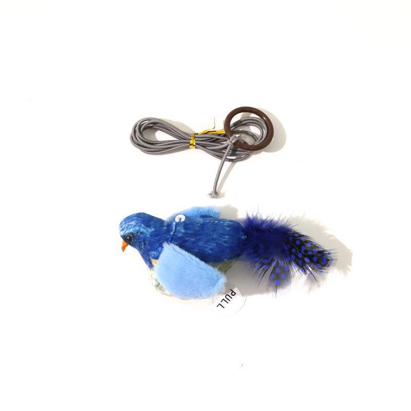 Игрушка для кошек с кошачьей мятой и звуками птиц: Интерактивная палочка от скуки.