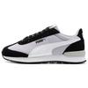 R78 Wind Fabric Synthetic Leather Casual Comfortable Low-Top Lifestyle Shoes Unisex Sneaker Black Gray White 392899-01