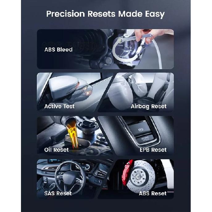 ANCEL AD610 PRO Автомобильный OBD2 сканер ABS Bleeding SRS SAS Подушка безопасности Масло Индикатор EPB Сброс Двунаправленный Диагностический инструмент Считыватель кодов