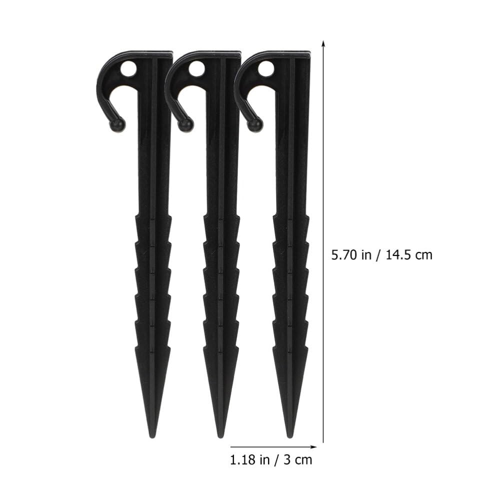TENDYCOCO Колышки для палатки, Пластиковые колышки, Колышки для кемпинга, Высокопрочная смола, Легкие, Легко вбиваются, Трудно вытащить, Пластиковые колышки, 100 шт.