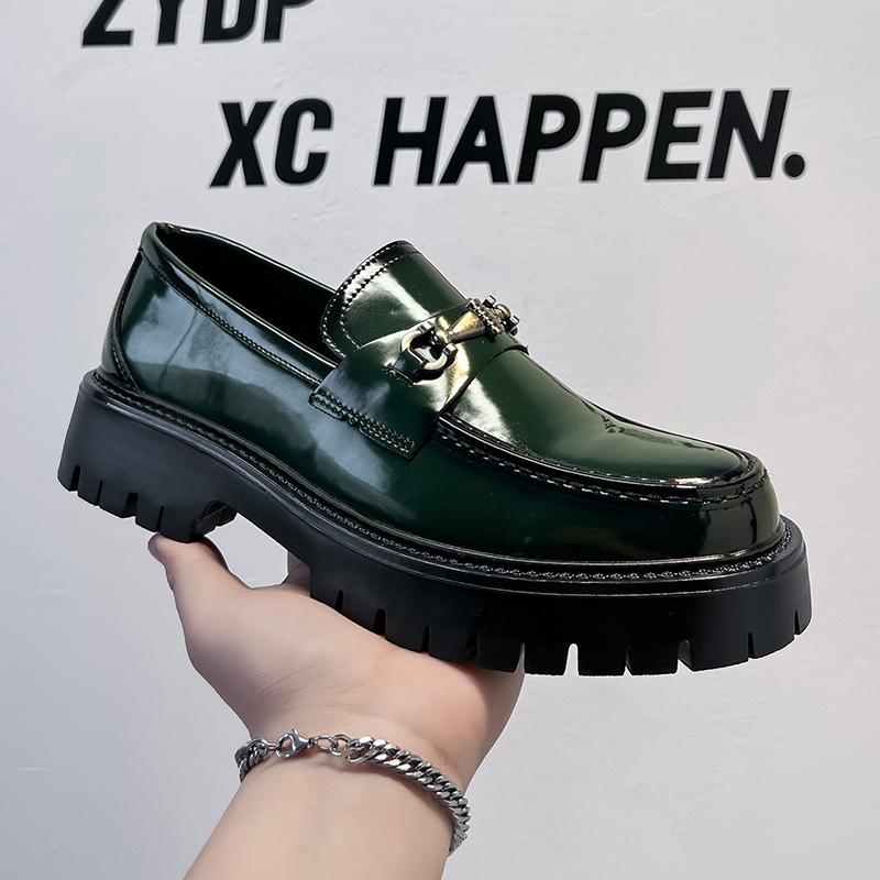 Мужские повседневные кожаные туфли на толстой подошве для офиса, отдыха, бизнеса, мужская брендовая официальная обувь, свадебные туфли-лоферы без застежек