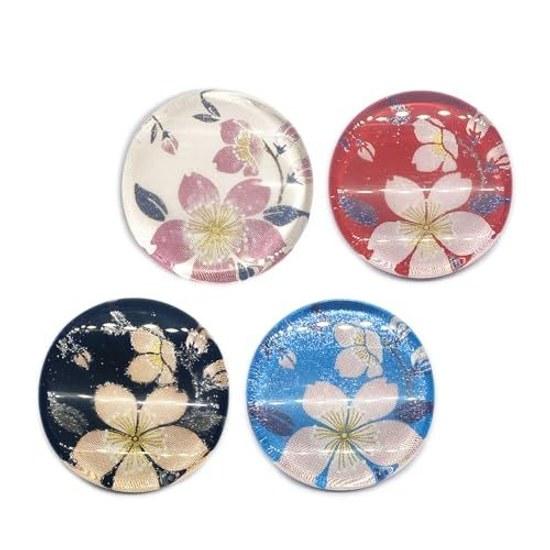 4-piece set Pontopont glass chopstick rests Ver.1 (Sakura Yume Misugusa)