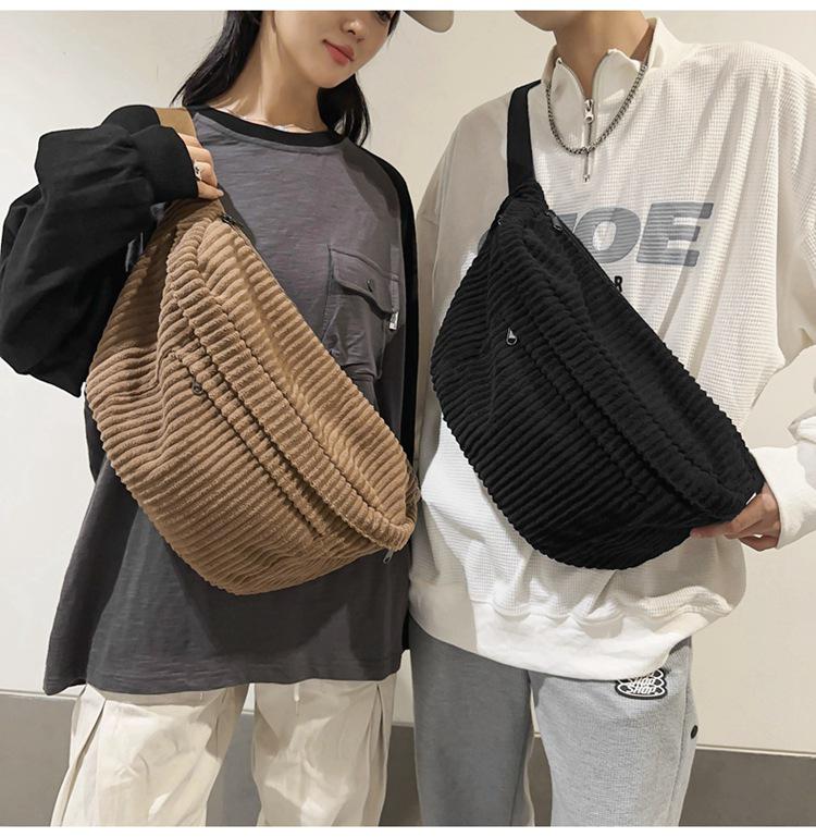 Unisex Large Capacity Crossbody Bag: Versatile Chest, Waist, and Shoulder Bag for Students.