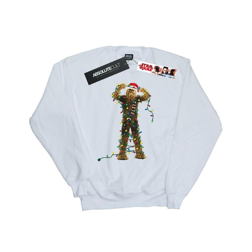 Star Wars Mens Chewbacca Christmas Lights Sweatshirt