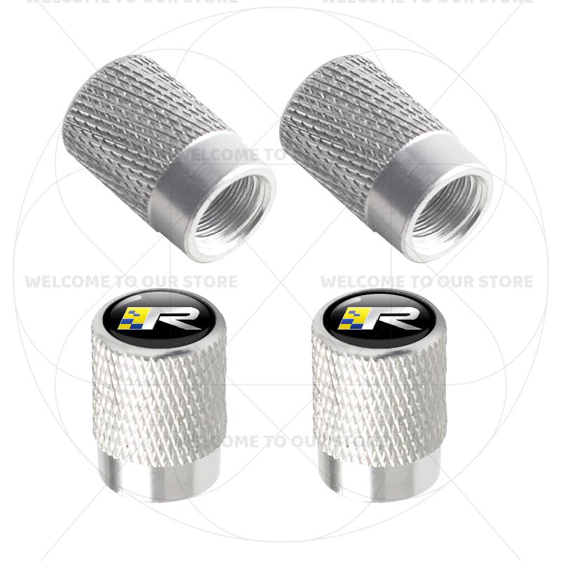 For Volvo R Design Emblem S90 V90 XC60 T8 V70 S60 V60 EX30 Moose 4Pcs Aluminum Car Tire Valve Caps Wheel Stem Air Dust Covers
