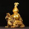 Pure Copper Dragon Turtle Ornaments Fulu Turtle Gourd Dragon Head Turtle Household and Office Decoration Ornaments