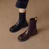 2025 Autumn/Winter Women's British Style Slimming Knitted Sock Ankle Boots - Fashionable College-Style Loafers