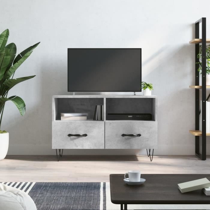 VidaXL TV Stand Concrete Grey 80x36x50 Cm Engineered Wood 828968