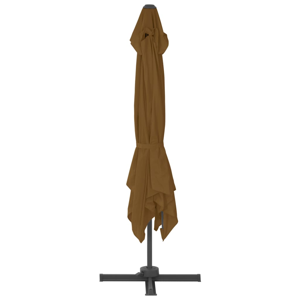Umbrella with Aluminum Mast 300 x 300 cm Taupe