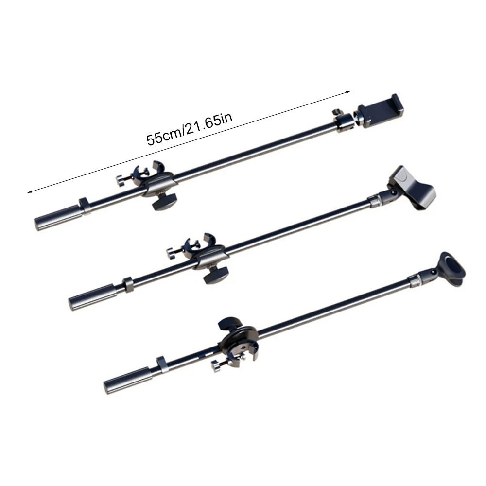 1Pcs Durable 55cm Rotating Microphone Stand Designed 3/8 Thread Cross Bar Mic Clip Adjustable Crossbar Arms Phone Holder