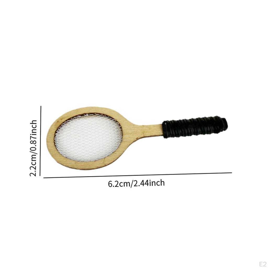 1:12 ракеток для тенниса в кукольном домике, забавный инструмент для мини-дома, спортивное оборудование, аксессуары для кукол, украшения,