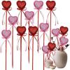 10 шт. блестящие пенопластовые палочки в форме сердца для подарка на День святого Валентина, украшения для вазы, украшения для торта на день рождения, свадебного букета цветов