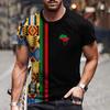 Men’s T Shirt Ethnic Tribal Dashiki T-Shirts African Patterns 3D Print Men Short Sleeve 0 Neck Harajuku Tees Tops Clothing