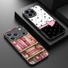 Модный чехол с принтом в виде сердца для iPhone 17 Pro Max Чехол iPhone 16 15 14 13 Pro Max 17E Магнитный Для Magsafe Тонкое кольцо Гибридный ТПУ+ПК Матовый чехол