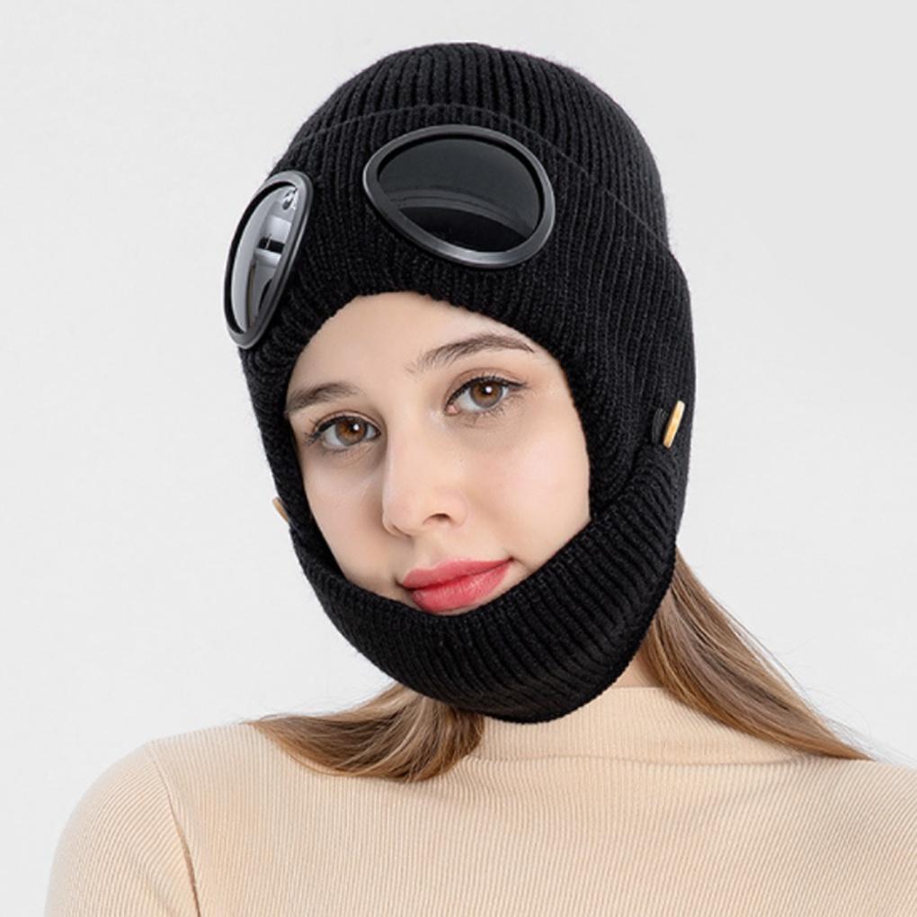 Унисекс маска, очки, шапка-бини, теплая зимняя вязаная одежда для холодной погоды